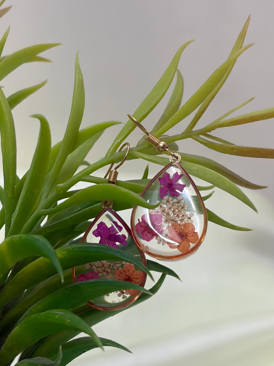Rimmed Botanical Dangle Jewelry