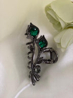 Luxury Vintage Floral Metal Claw Clip