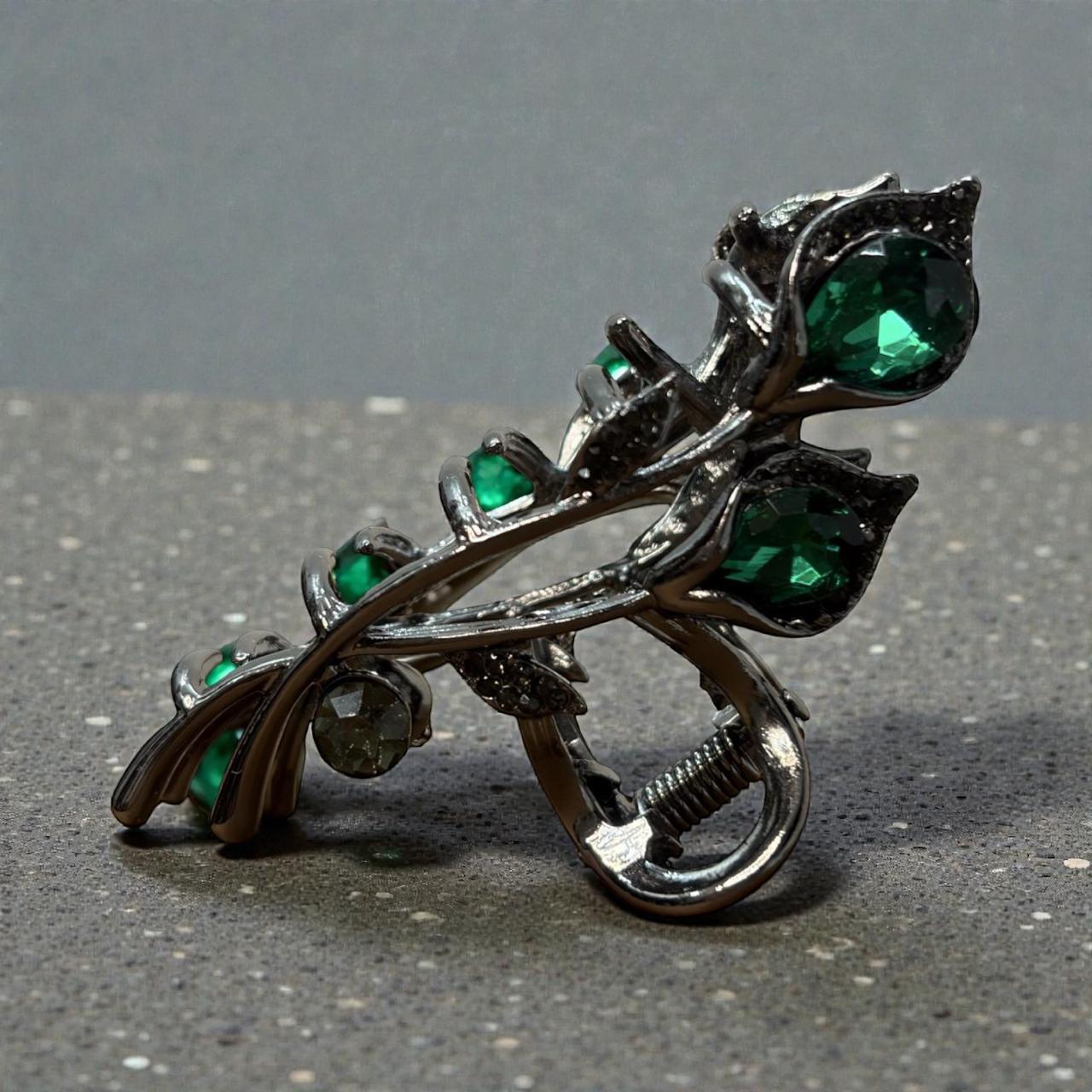 Luxury Vintage Floral Metal Claw Clip