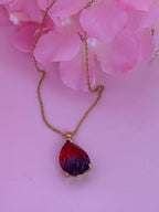 Teardrop Stone Pendant Necklace