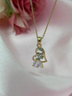 Heart Crystal Gold Plated Necklace
