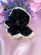 Oversized Black Velvet Hair Tie