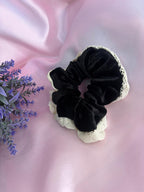 Oversized Black Velvet Hair Tie