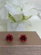Rose-Themed Resin Stud Earring