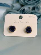 Rose-Themed Resin Stud Earring