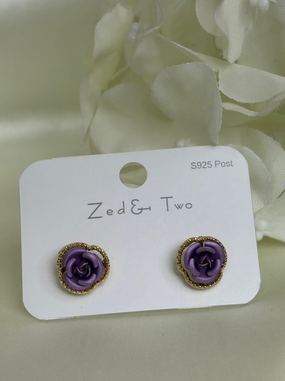 Rose-Themed Resin Stud Earring