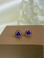 Rose-Themed Resin Stud Earring