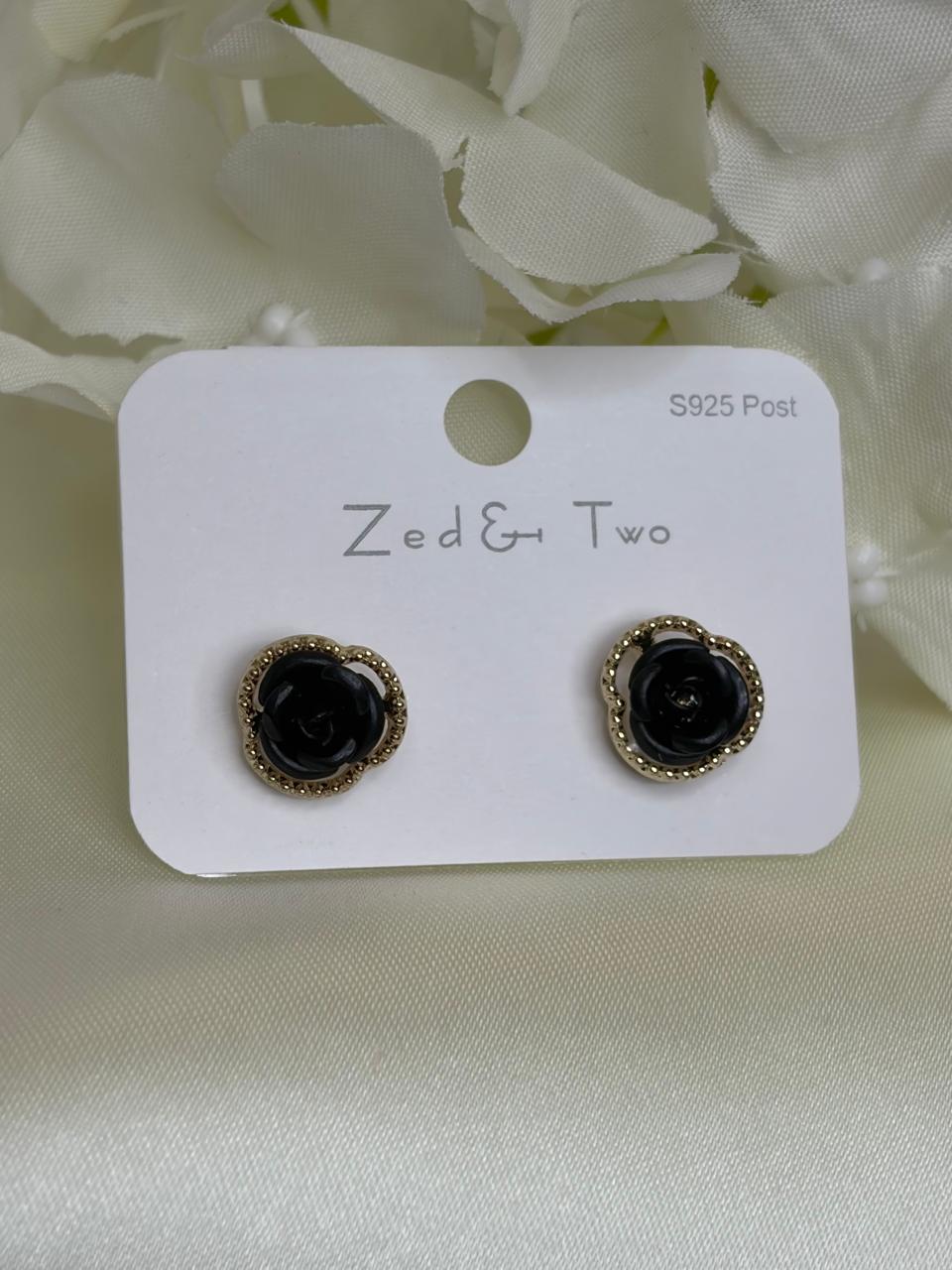 Rose-Themed Resin Stud Earring