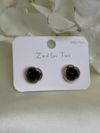 Rose-Themed Resin Stud Earring