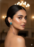 Royal Azure Blue Stone Studs