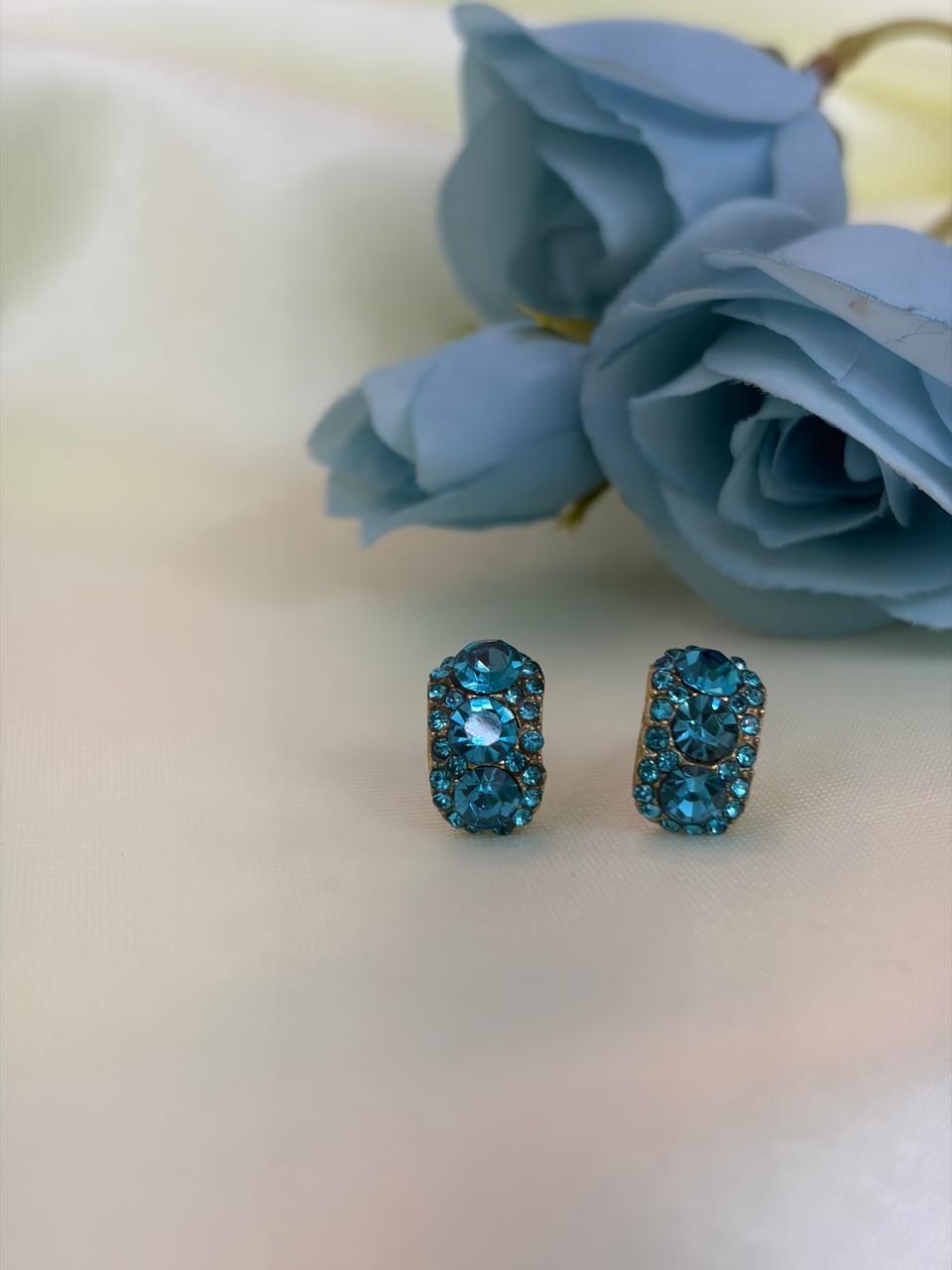 Royal Azure Blue Stone Studs