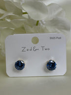 Sterling Silver Stone Studs
