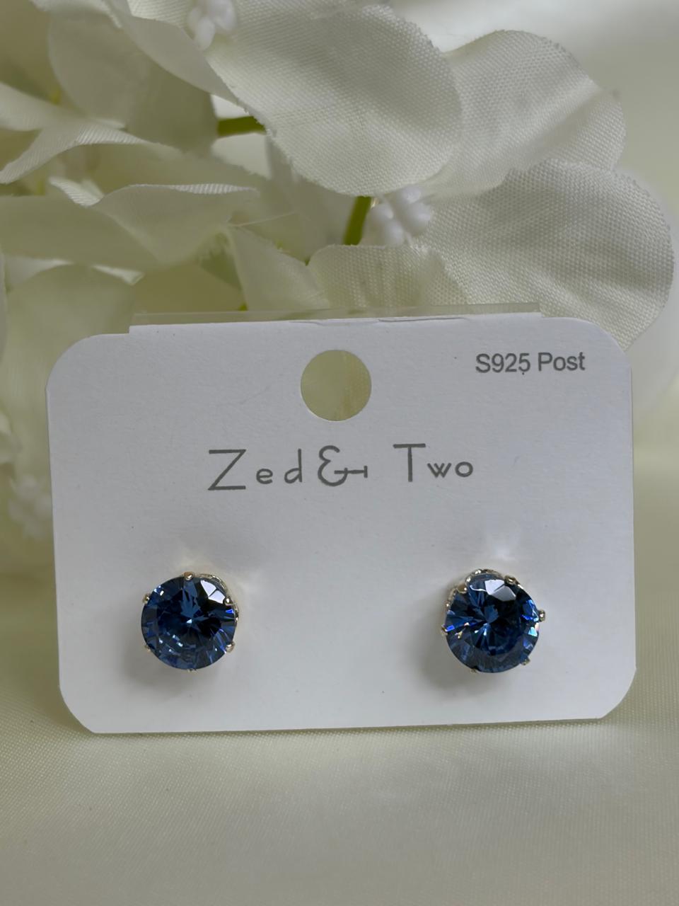 Sterling Silver Stone Studs