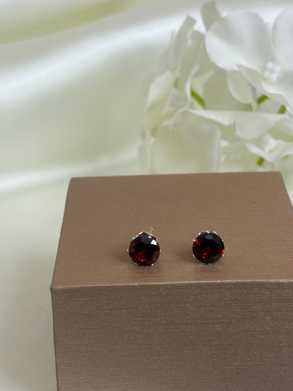 Sterling Silver Stone Studs