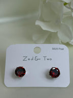Sterling Silver Stone Studs