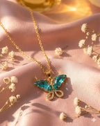 Butterfly Crystal Pendant Necklace