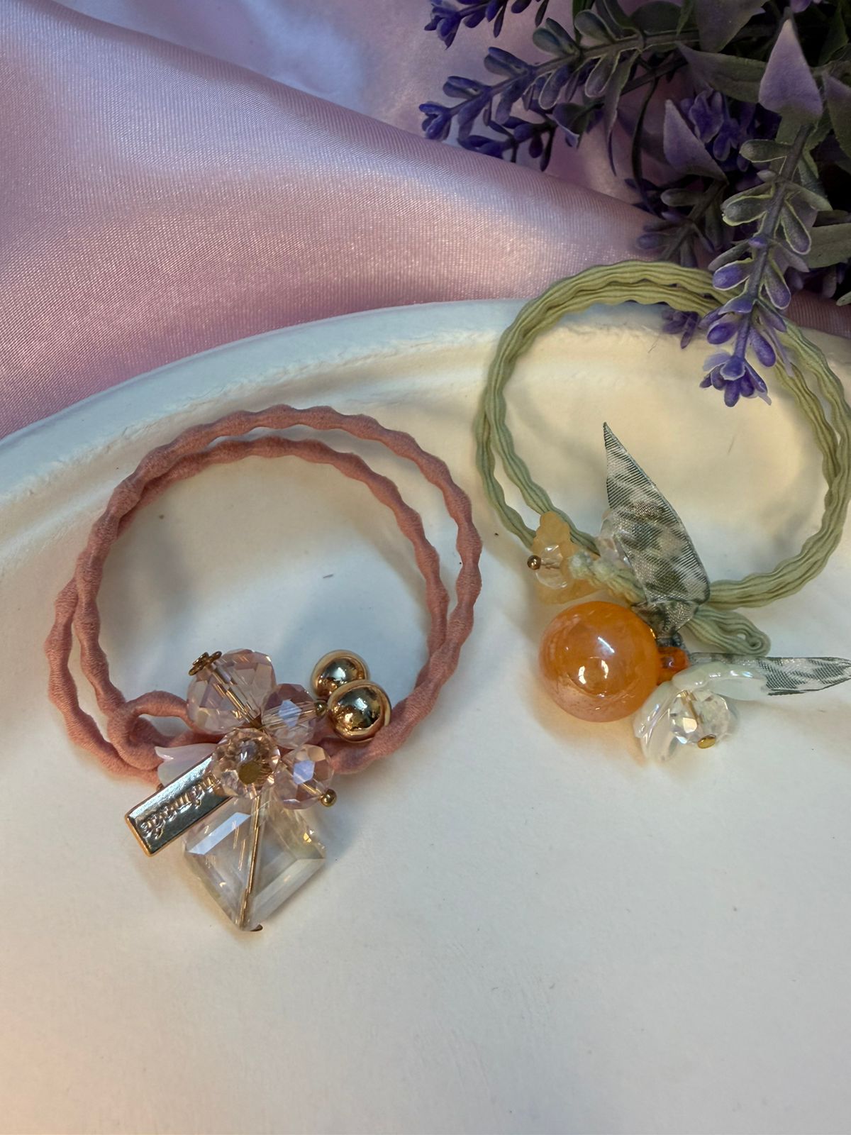 Premium Hair Scrunchies & Clips Gift Set