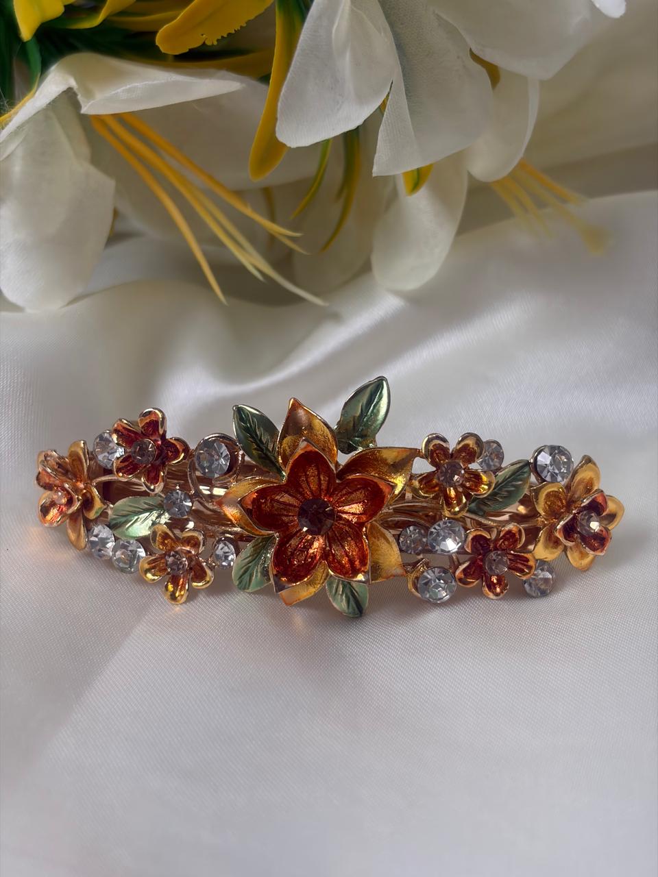 Premium Gold Finish Designer Hair Clip | Party, Wedding & Festive Wear Hair Accessory
