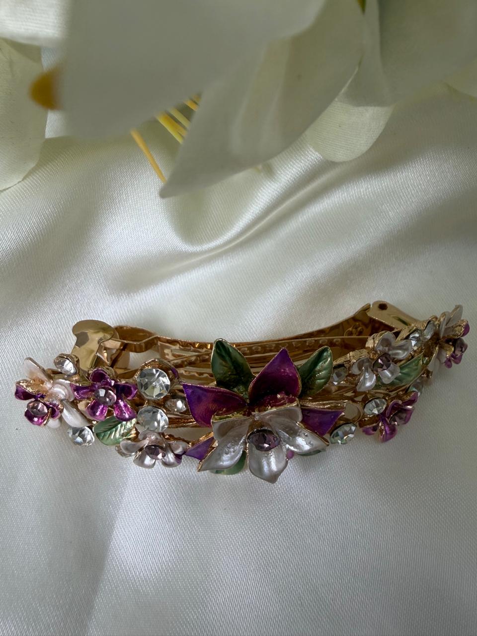 Premium Gold Finish Designer Hair Clip | Party, Wedding & Festive Wear Hair Accessory