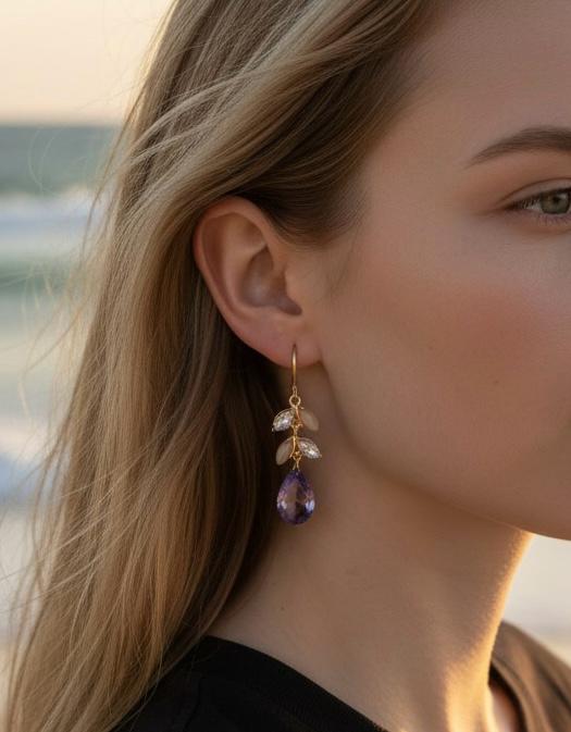 Amethyst Teardrop Dangles