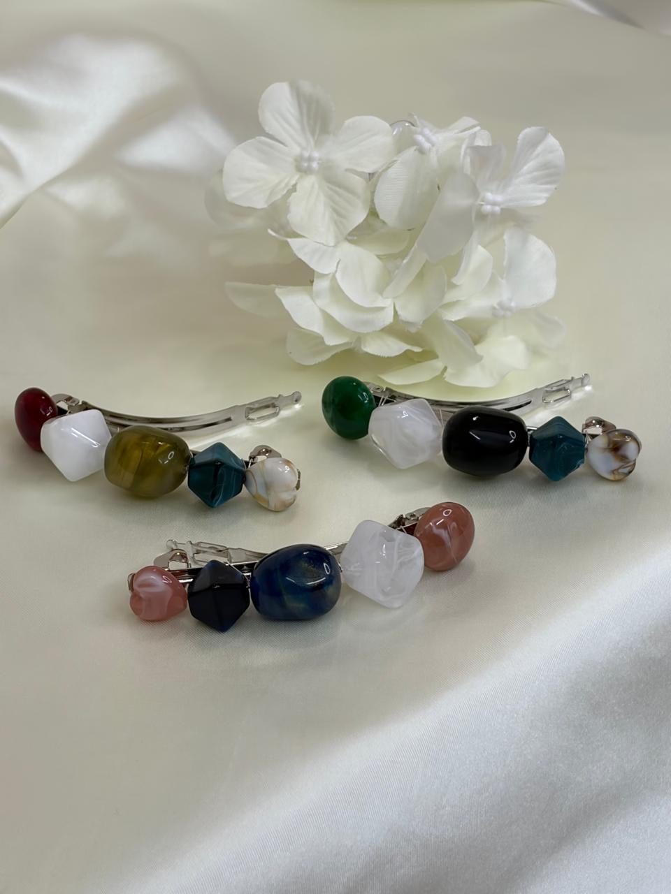 Assorted Crystal Leaf Barrette