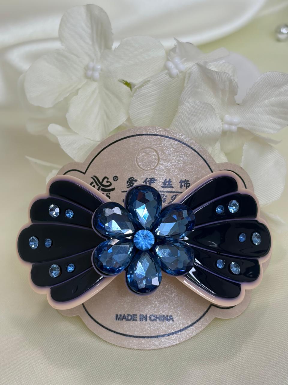 Crystal  Flower Barrette