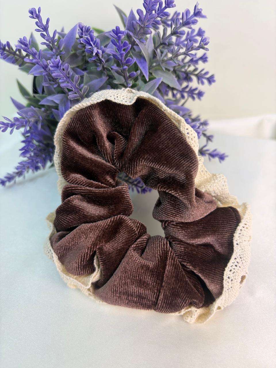 Oversized Black Velvet Hair Tie