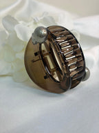 Luxury Glossy Oval Resin Hair Claw