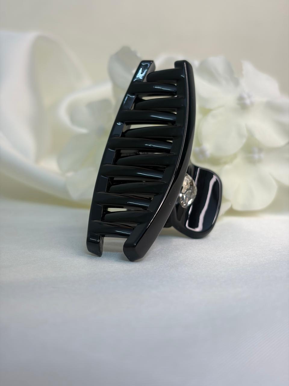 Luxury Amber Resin Oval Hair Claw