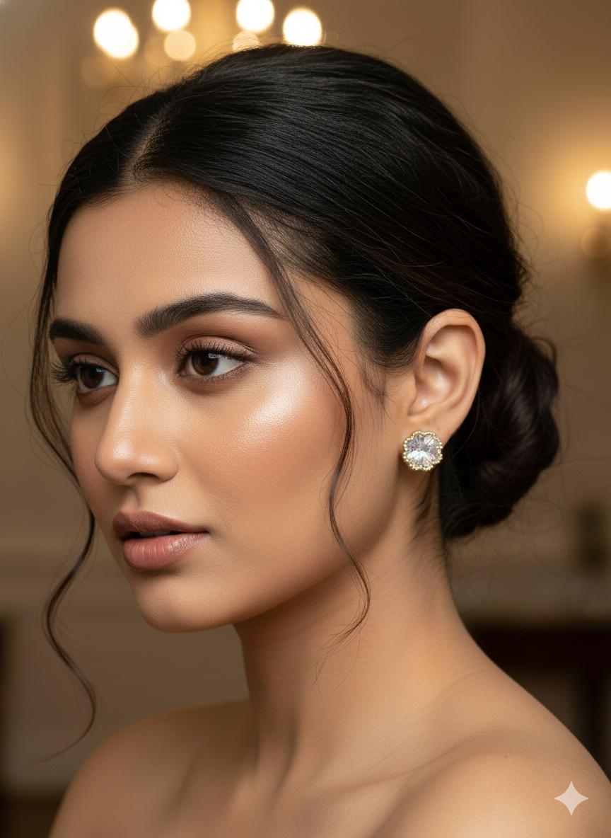 Elegant 3D Floral Earring Tops