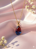 Teardrop Stone Pendant Necklace