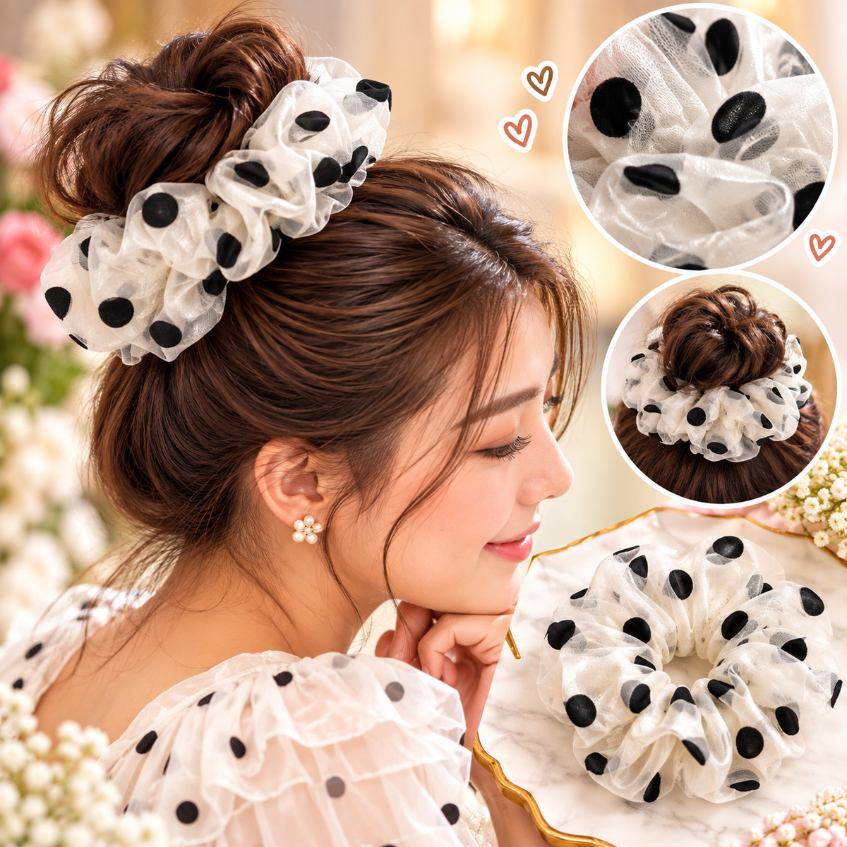 Soft Elastic Ponytail & Bun Holder (Assorted Colour)